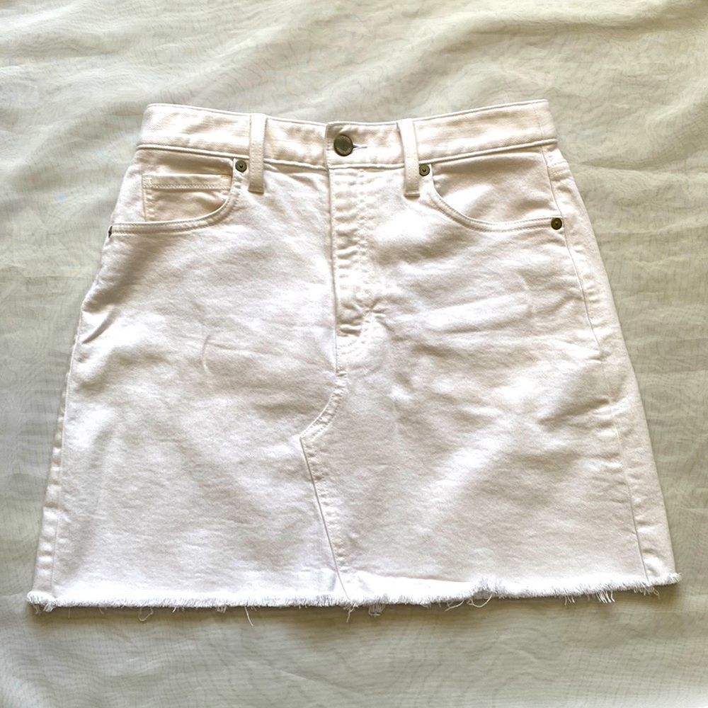 Banana Republic White Denim Mini Skirt